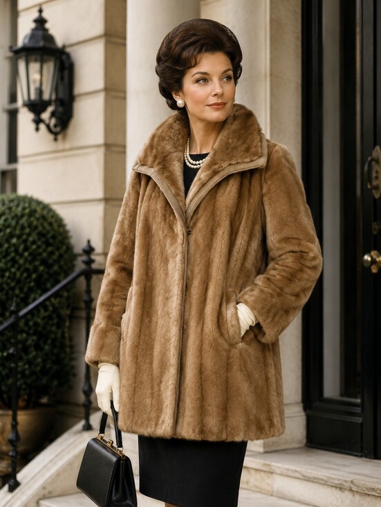 Sportowne Jackets & Blazers - 1960s Grandella II by Sportowne Faux Fur Coat Size 6